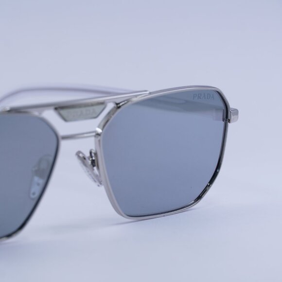?️ New Prada PR58YS 1BC02R Sunglasses - Silver Frame main image 8